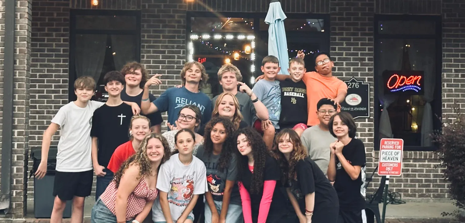 Reliant Students gathered together outside their Wednesday gathering place in Dallas, GA