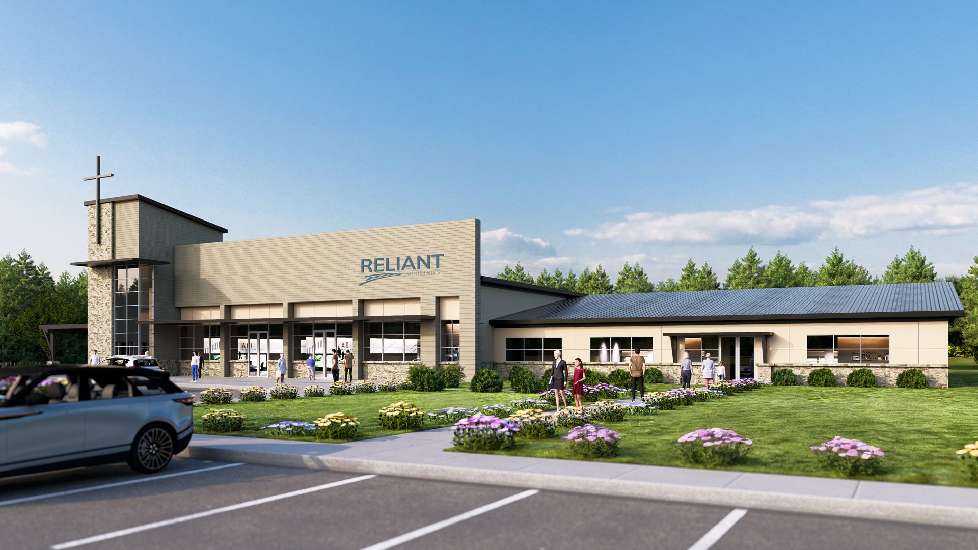 Rendering of The Outpost building exterior